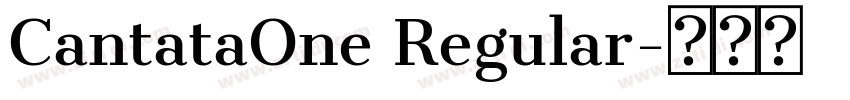 CantataOne Regular字体转换